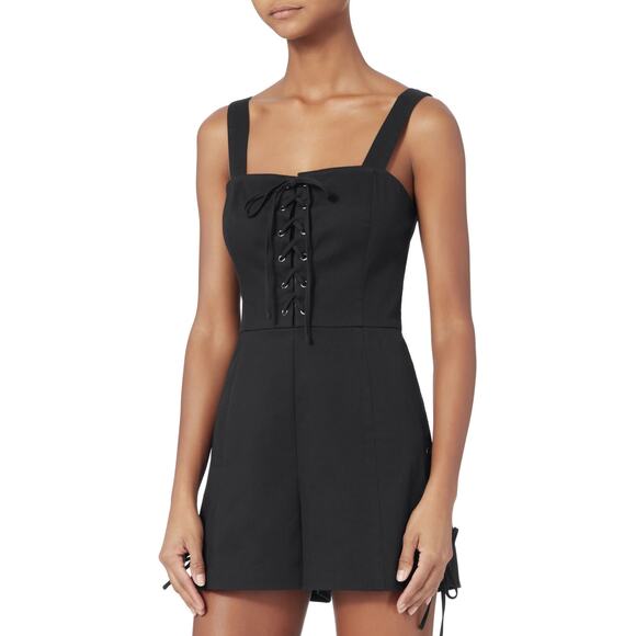 INTERMIX Pants - Intermix Jules Lace-Up Romper Black Size 2